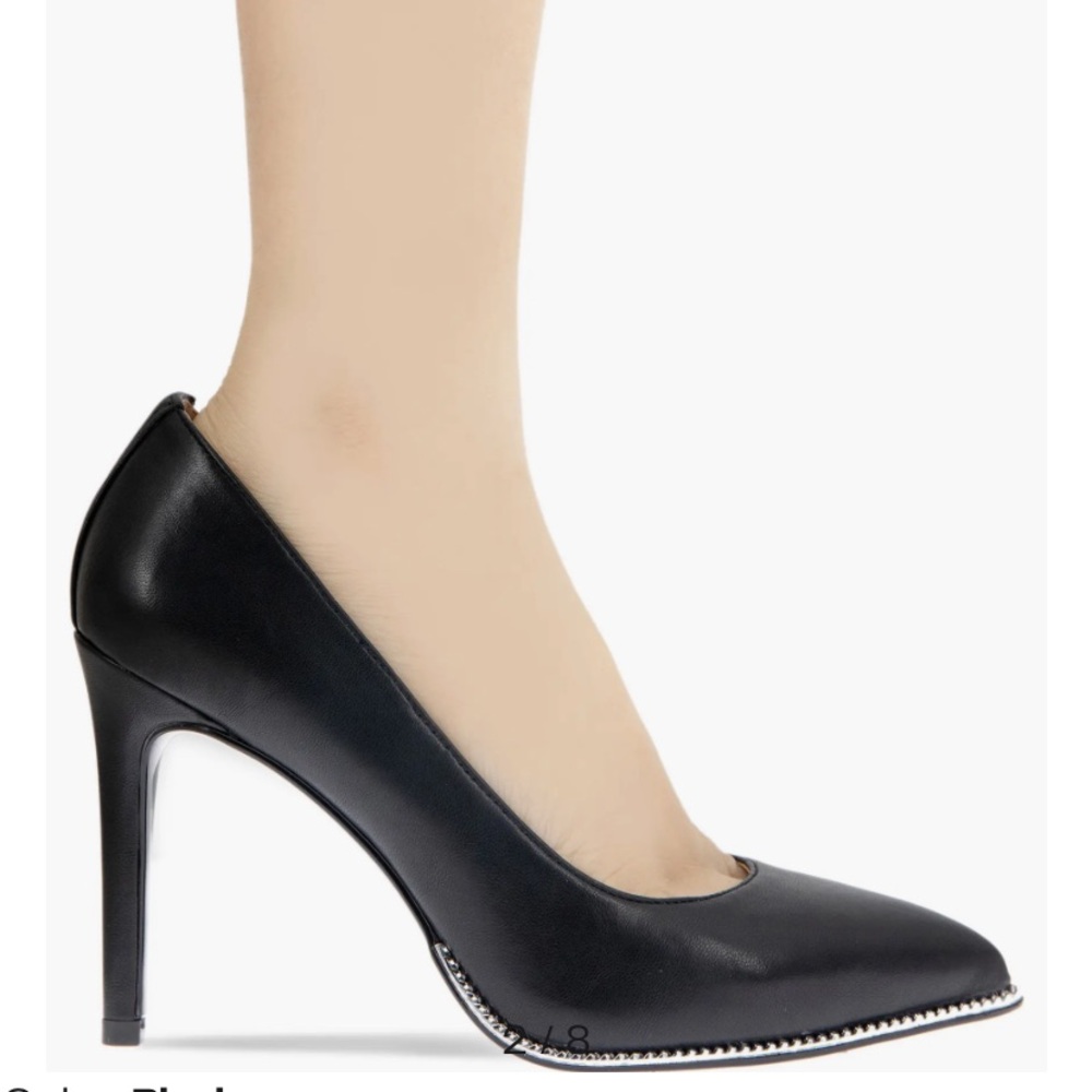🆕 BCB GENERATION Black HARLIA Pumps with Front Silver Chain Accent. - Picture 8 of 12